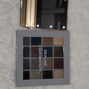Eyeshadow pallets and mini LED mirror